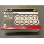 Two boxes of 10 LED chrome effect downli