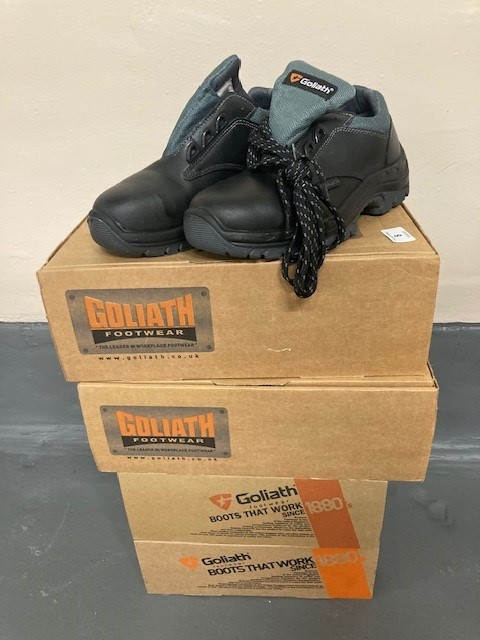 Four pairs of Goliath safety shoes, two