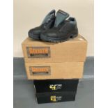 Two pairs of Goliath safety shoes, both