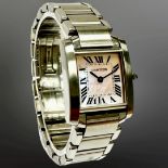 Cartier Tank Francaise stainless steel quartz wristwatch,