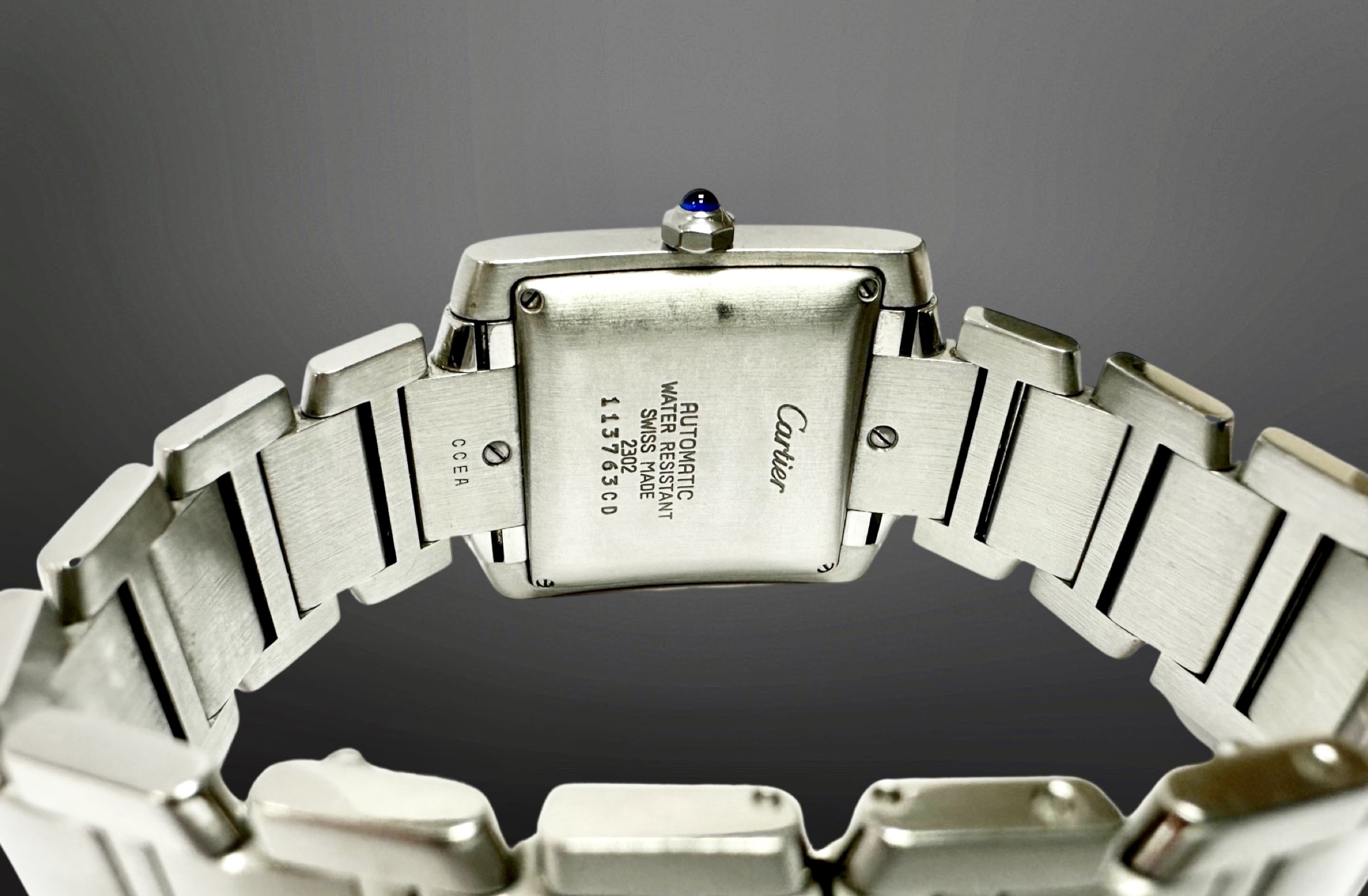 Cartier Tank Francaise stainless steel automatic wristwatch, - Image 6 of 6