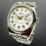 Rolex Gent's Datejust stainless steel automatic calendar wristwatch, Ref.