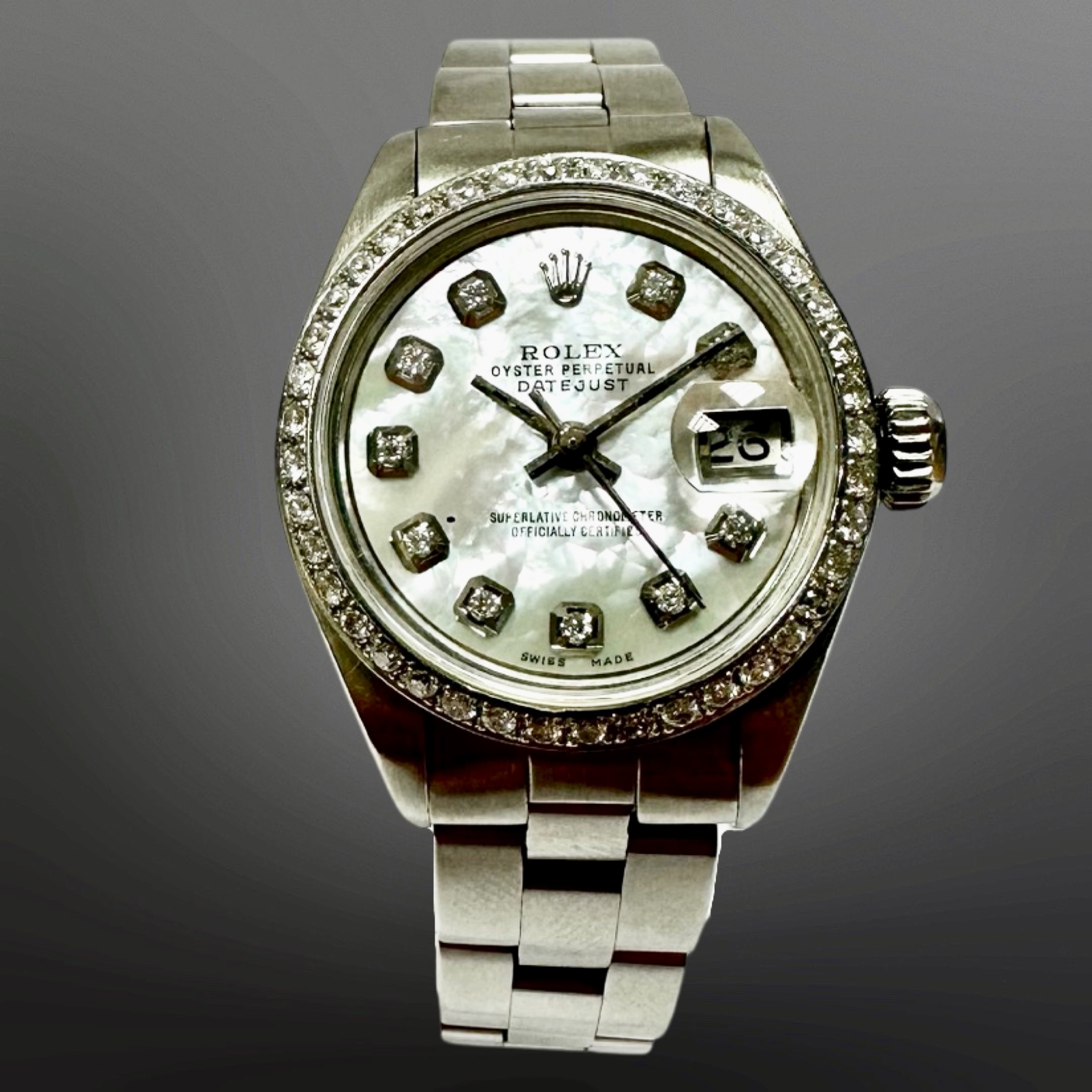 Rolex Lady's Datejust stainless steel diamond-set automatic calendar wristwatch, - Image 3 of 7