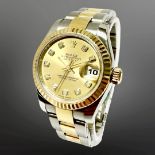 Rolex Lady's Datejust stainless steel and 18ct gold automatic calendar wristwatch, Ref.