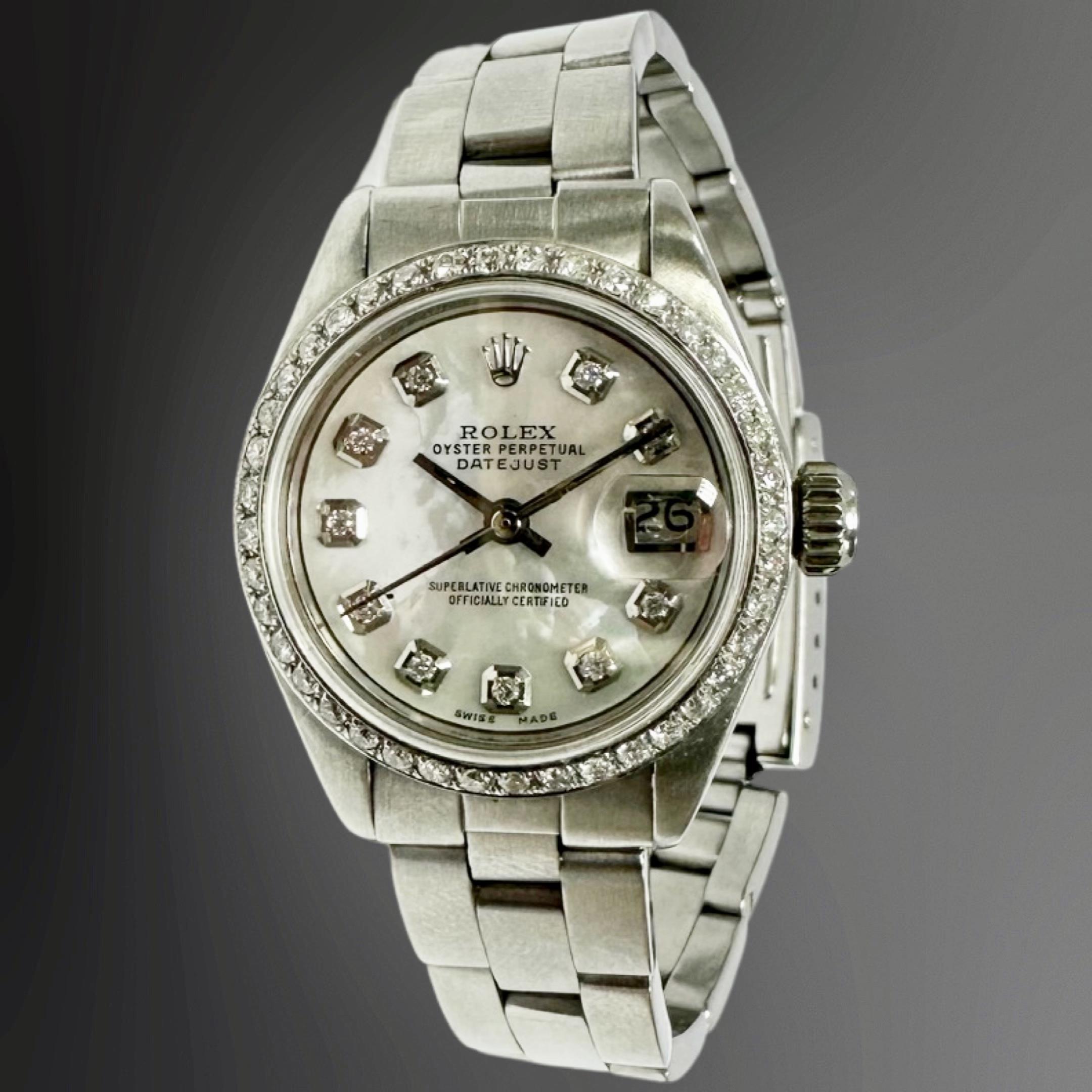 Rolex Lady's Datejust stainless steel diamond-set automatic calendar wristwatch, - Image 5 of 7