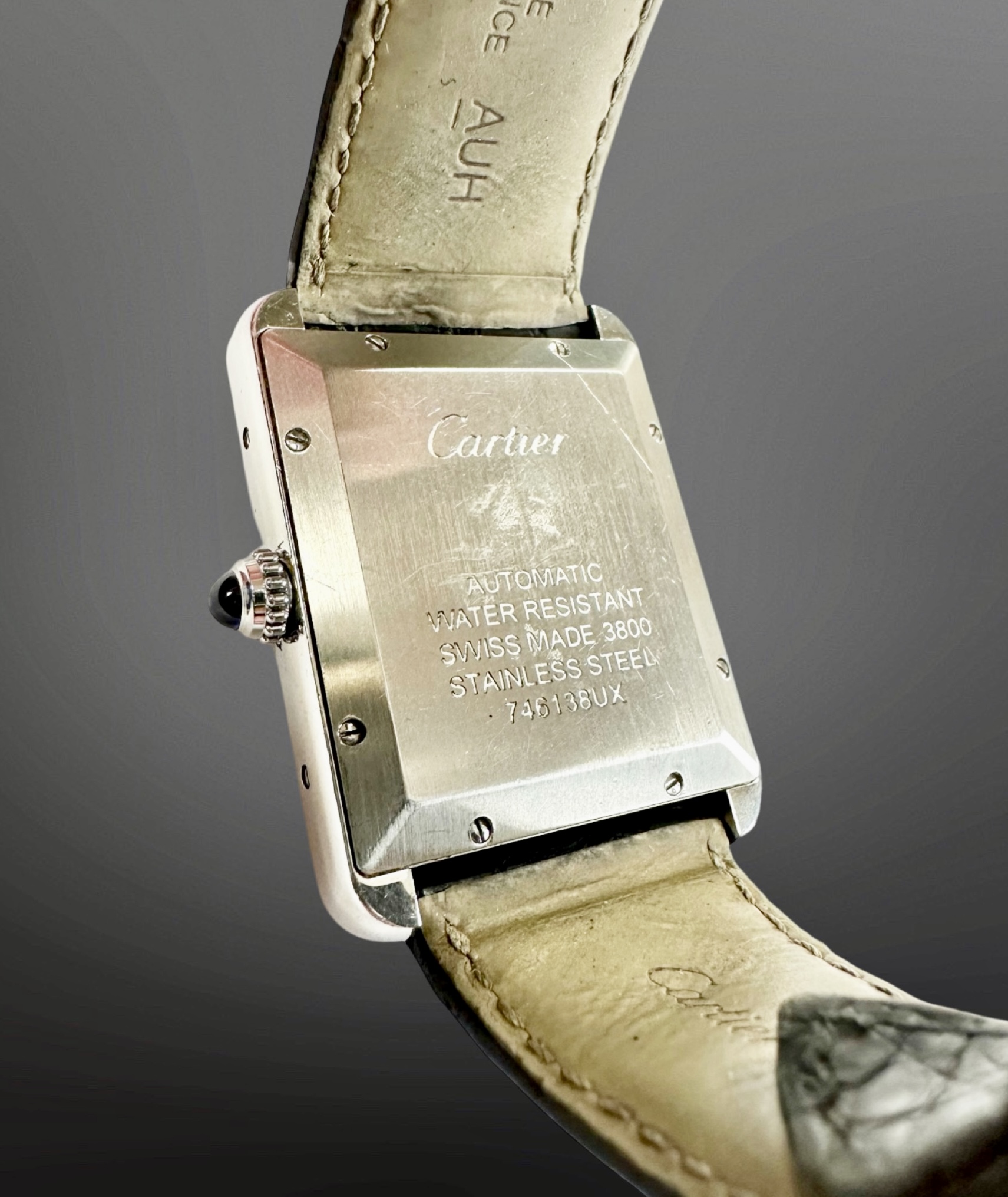 Cartier Tank Solo XL automatic stainless steel calendar wristwatch, - Image 4 of 5