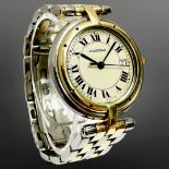 Cartier Cougar 18ct gold and stainless steel quartz calendar wristwatch,