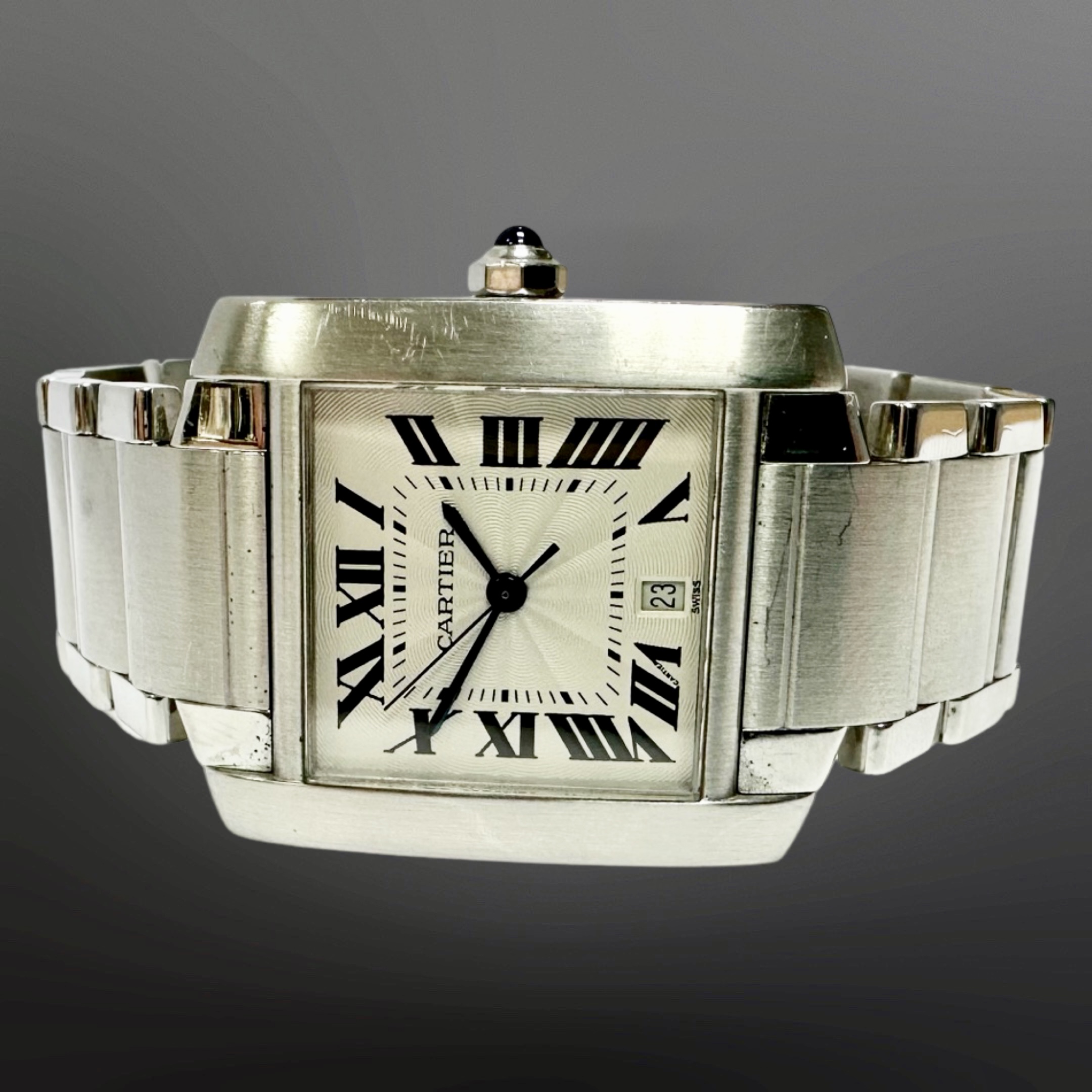 Cartier Tank Francaise stainless steel automatic wristwatch, - Image 4 of 6