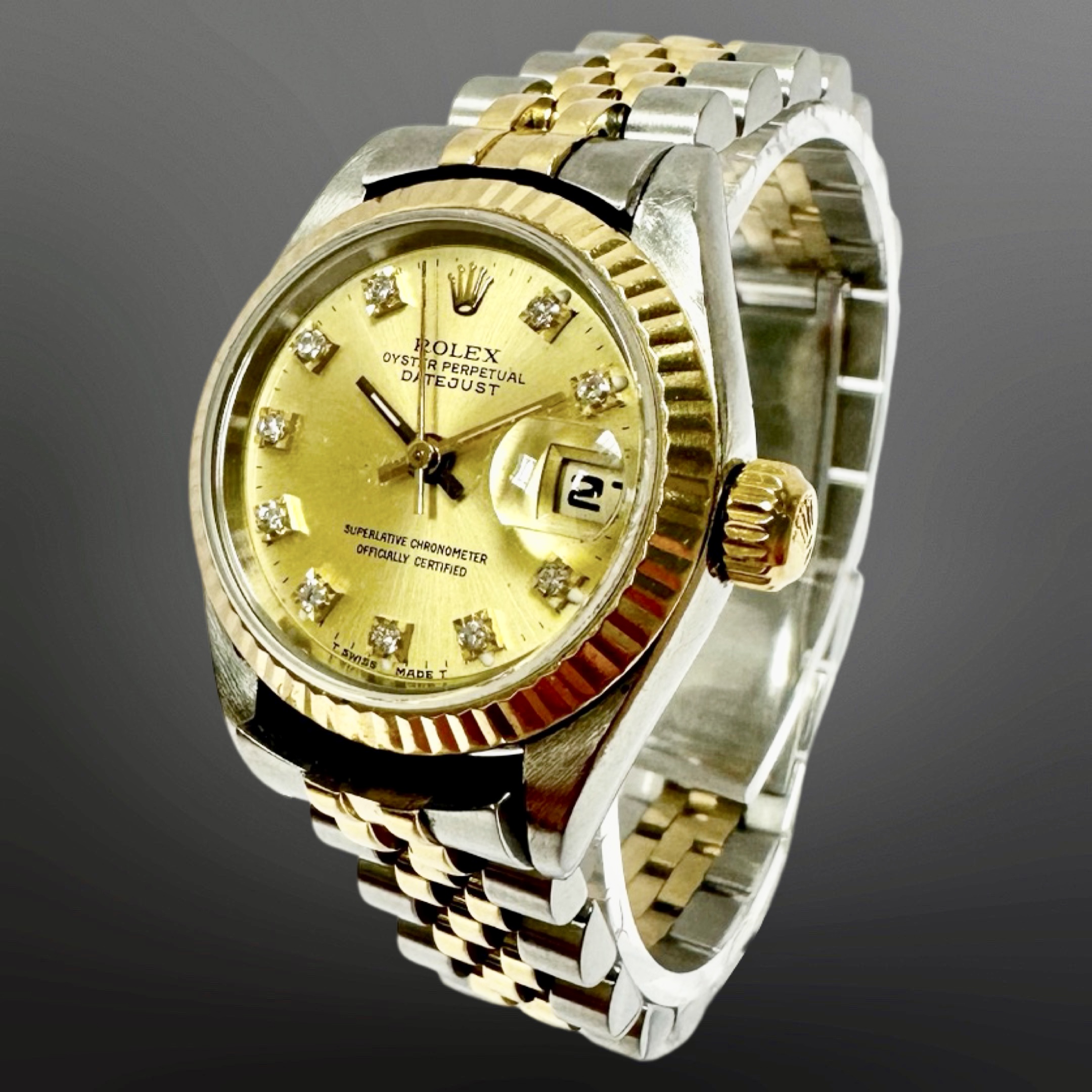 Rolex Lady's Datejust stainless steel and 18ct gold automatic calendar wristwatch, circa 1997, - Image 2 of 5