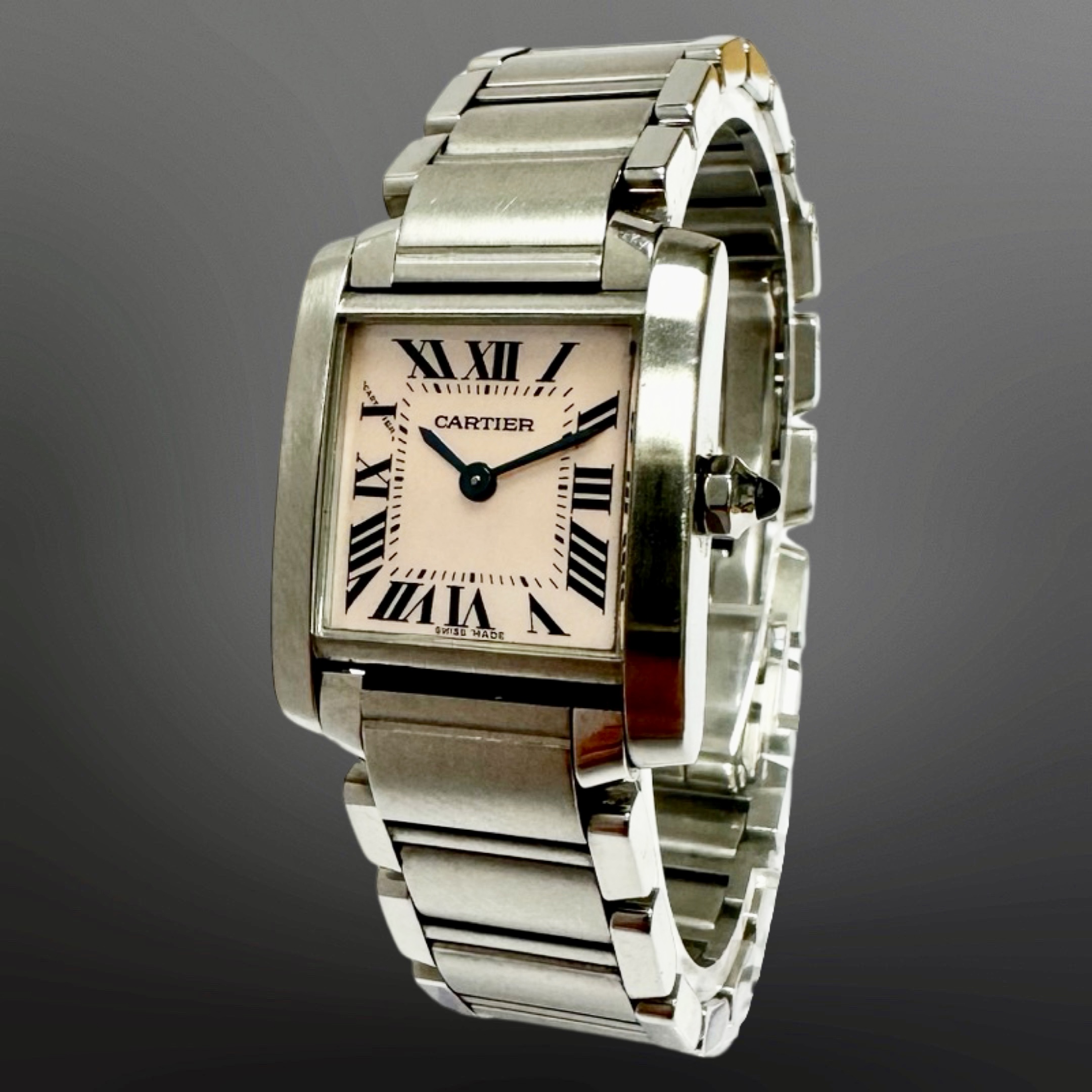 Cartier Tank Francaise stainless steel quartz wristwatch, - Image 2 of 5