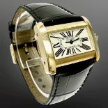 Cartier Tank Divan 18ct gold quartz wristwatch,
