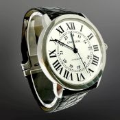 Cartier Ronde stainless steel automatic calendar wristwatch,