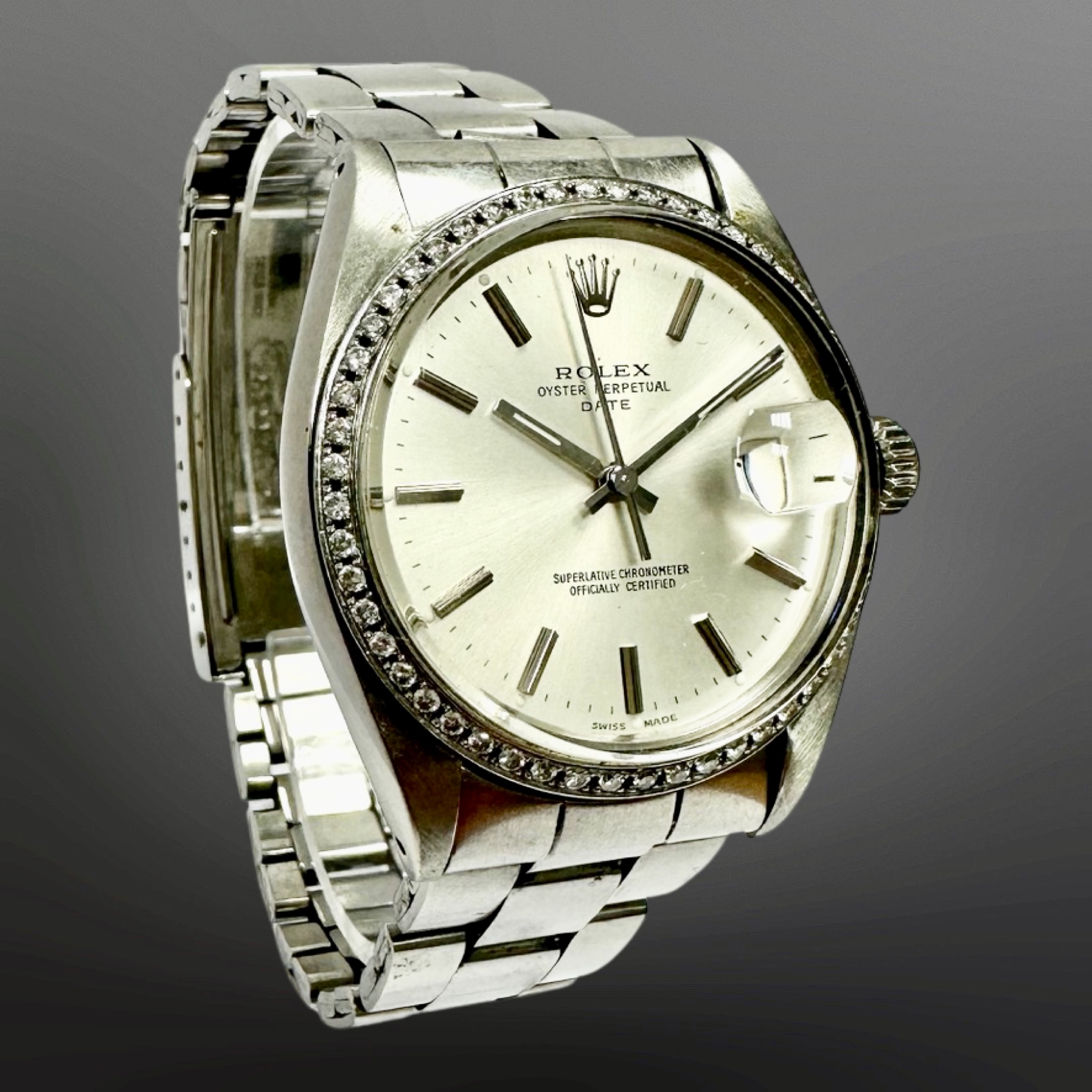 Rolex Gent's Date stainless steel diamond-set automatic calendar wristwatch, ref. - Image 2 of 6