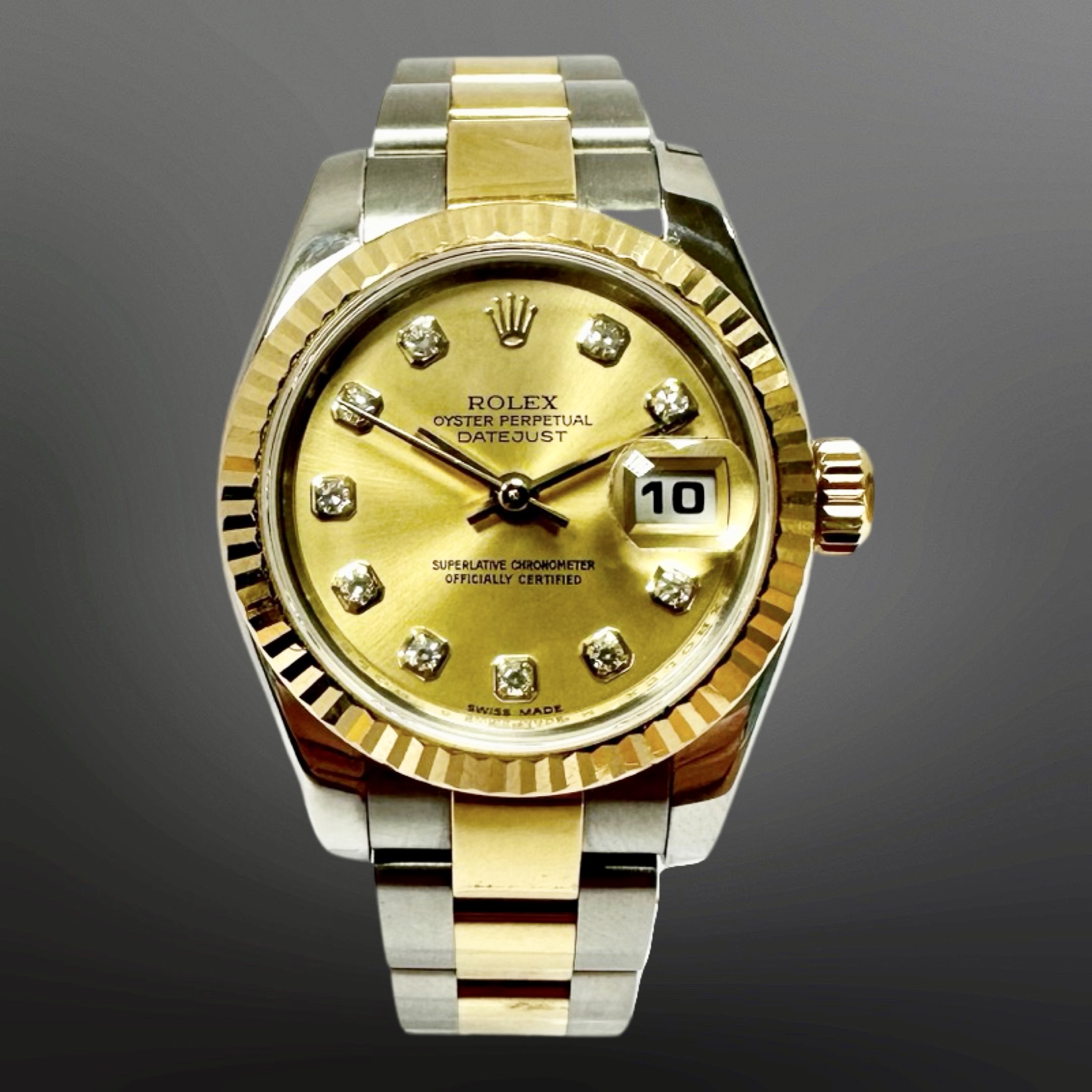 Rolex Lady's Datejust stainless steel and 18ct gold automatic calendar wristwatch, Ref. - Image 3 of 6