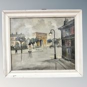Continental School : Street scene, oil on canvas,