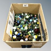 Several hundred glass marbles