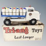 A Tri-ang toys milk float in original box.