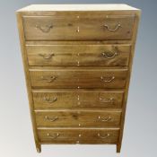 A Scandinavian 20th century six drawer chest,