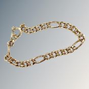 A 9ct yellow gold baby bracelet, 2g.