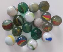 Over 2kg of vintage 1960s glass marbles.