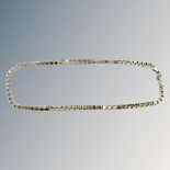A large, heavy silver box-link necklace, length 51cm CONDITION REPORT: 80.