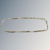 A large, heavy silver box-link necklace, length 51cm CONDITION REPORT: 80.