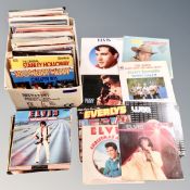 A box containing vinyl LPs to include Elvis, compilations, classical etc.