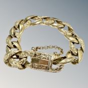 A 9ct gold bracelet CONDITION REPORT: 56.