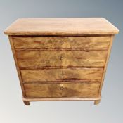 A 19th century Scandinavian mahogany four drawer chest,