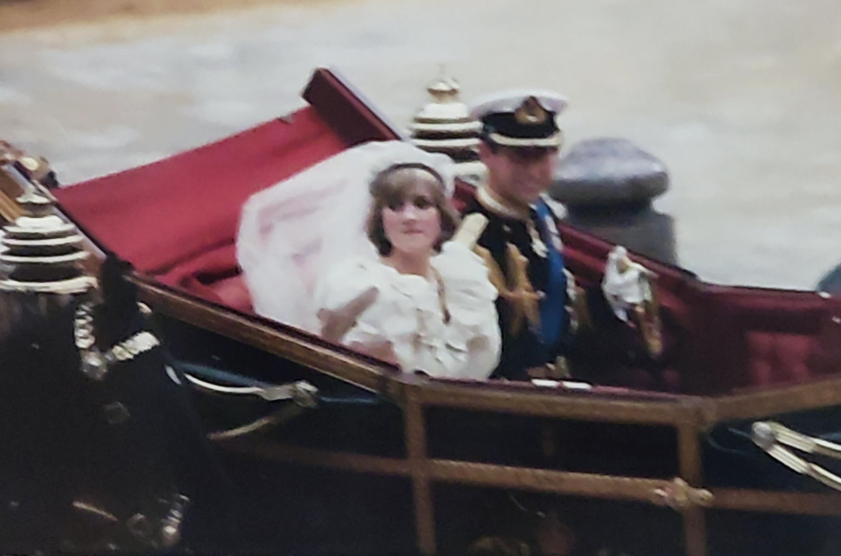 A vintage 35mm negative of the wedding of Prince Charles (now King Charles III) and Lady Diana