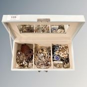 A box of costume jewellery,