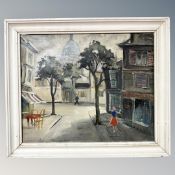 Continental School : Street scene, oil on canvas,