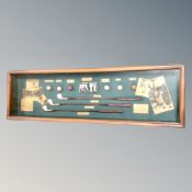 A golfing montage in display frame.