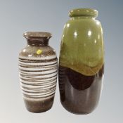 Two West German vases,