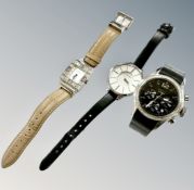 Three lady's fashion watches signed Sekonda, Dyrberg/Kern and Breil.