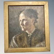 Continental School : Portrait of a lady, oil on canvas,