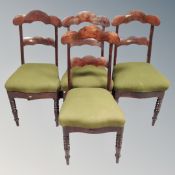 A set of four 19th century mahogany dining chairs.