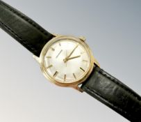 A gent's Garrard 9ct gold manual-wind wristwatch,