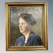 Continental School : Portrait of a lady, oil on canvas,