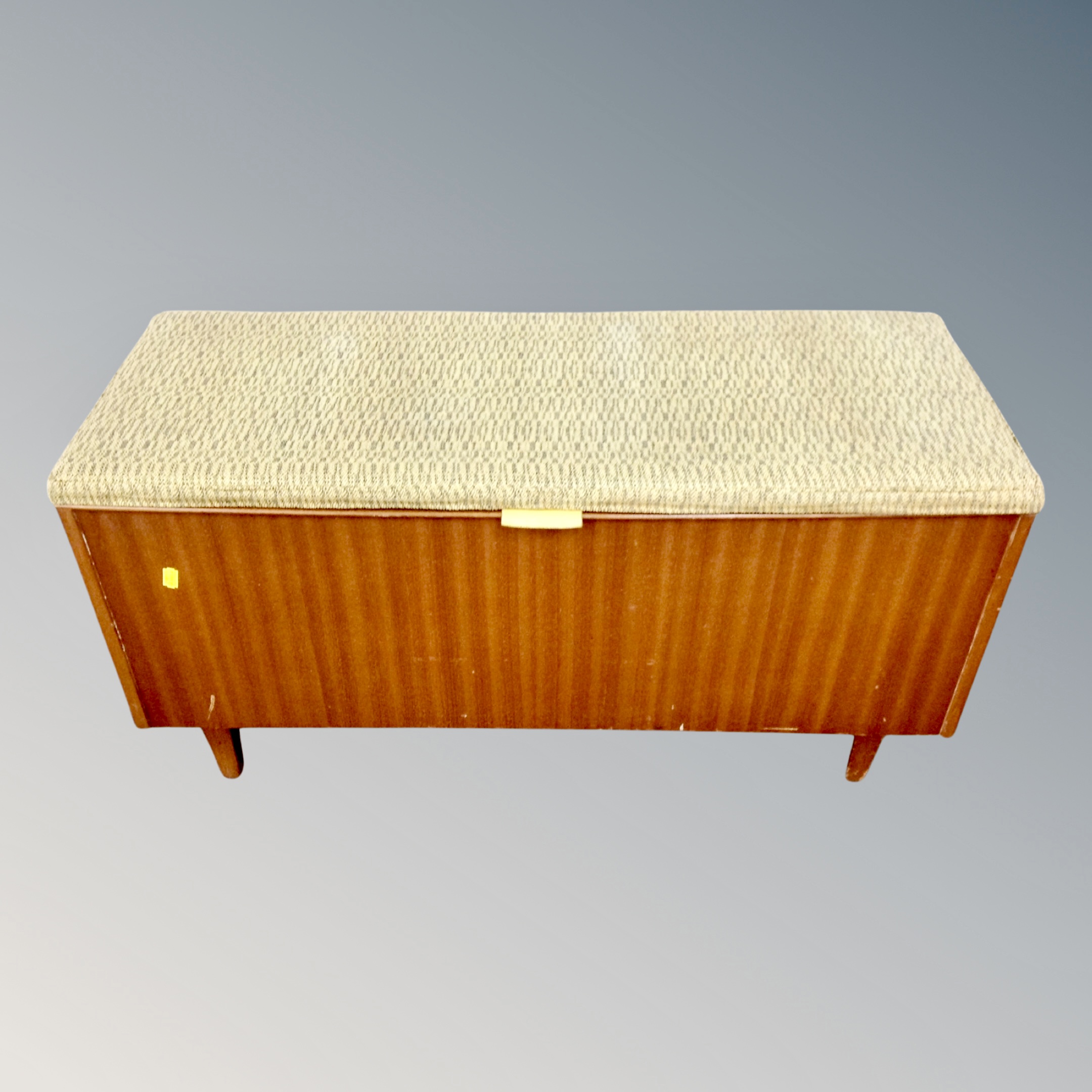 A 20th century Umifilex cedar lined blanket chest containing towels, stitched quilts,