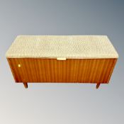 A 20th century Umifilex cedar lined blanket chest containing towels, stitched quilts,