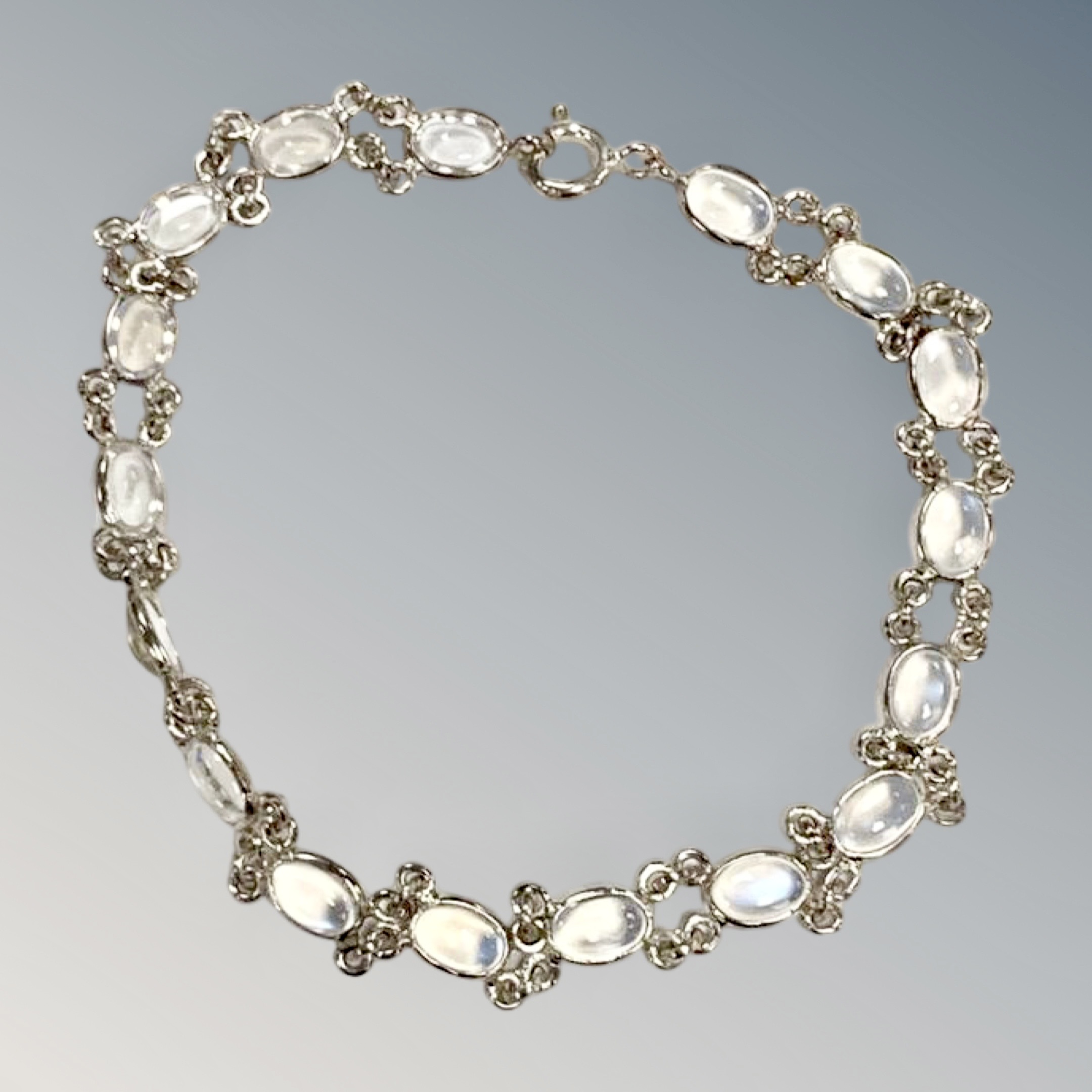 A moonstone silver bracelet