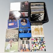 A crate of vinyl records to include Pat Benatar, Slade, Siousxie & The Banshees, Frank Sinatra,