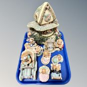 A tray of seven Pendelfin figures - Dasher, Sudsy, The Buffet,