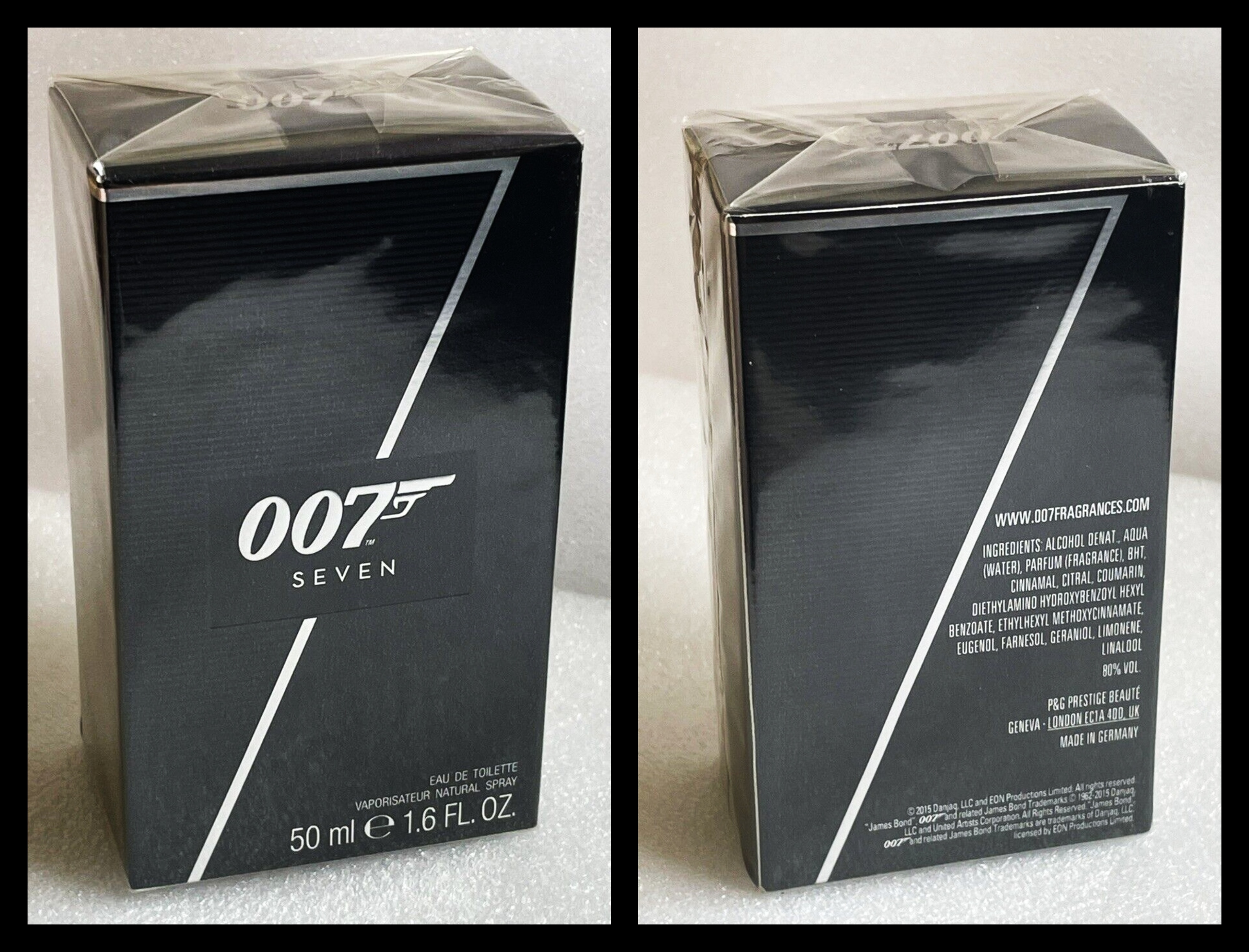 James Bond 50ml sealed seven perfume, DVD's and a Bush 20 inch TV with remote.