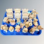 A tray of eighteen assorted Pendelfin figures - Rosa, Lucy Pocket, Totty, Herald etc,