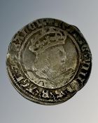 A Henry VIII silver Groat.