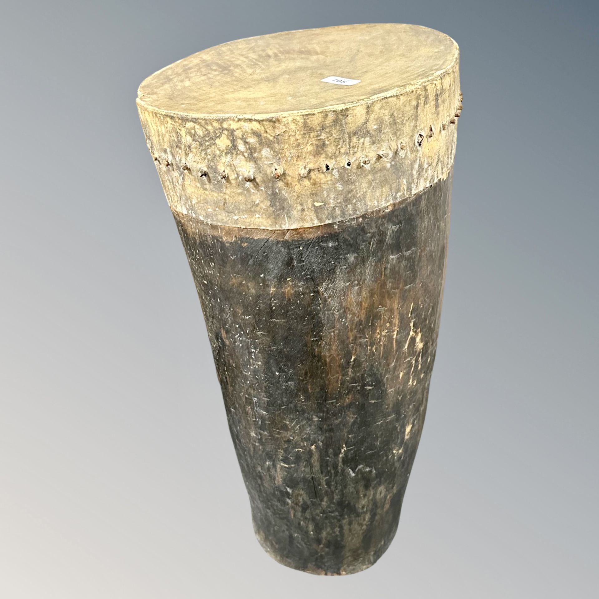 An African floor standing drum