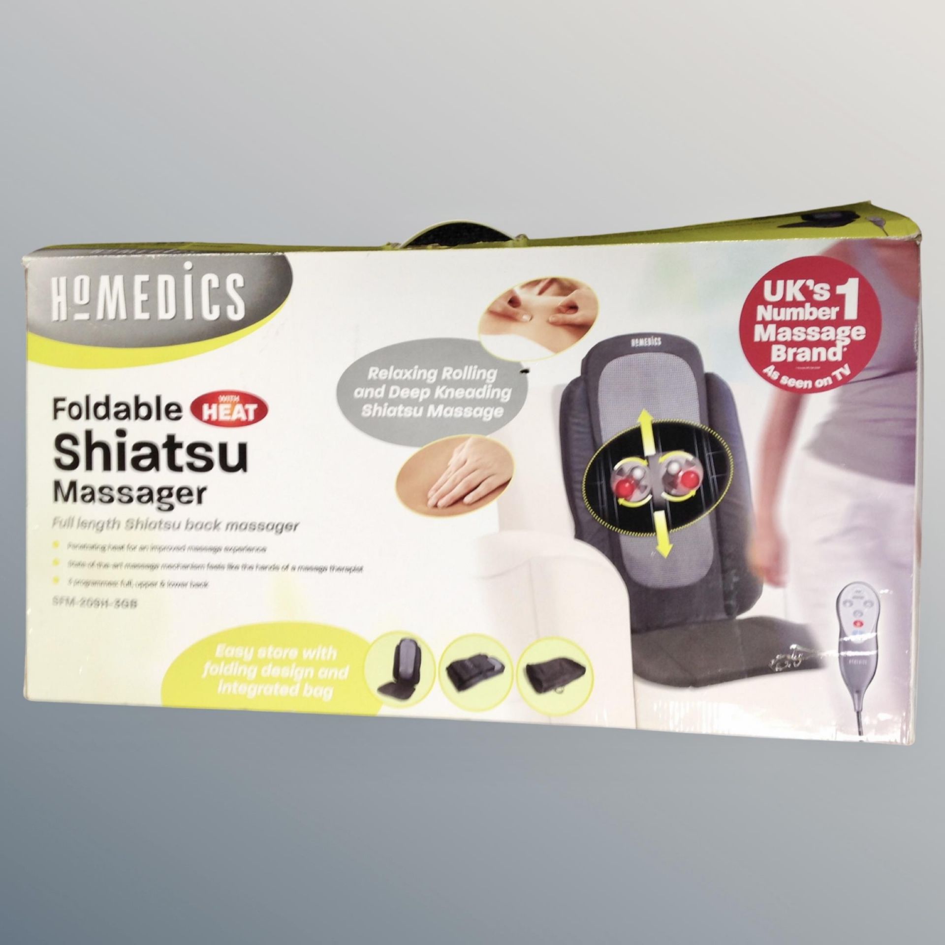 A Homemedics massage cushion,