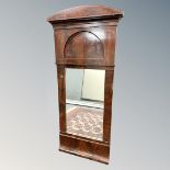 A 19th century mahogany mirror,